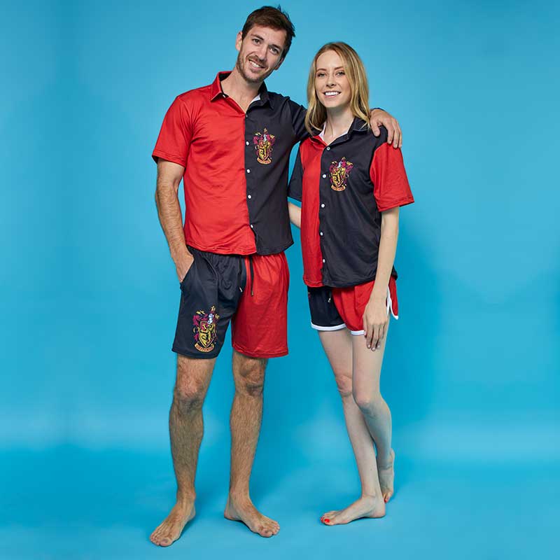 Conjunto Camisa Pijama Gryffindor Cáliz de Fuego