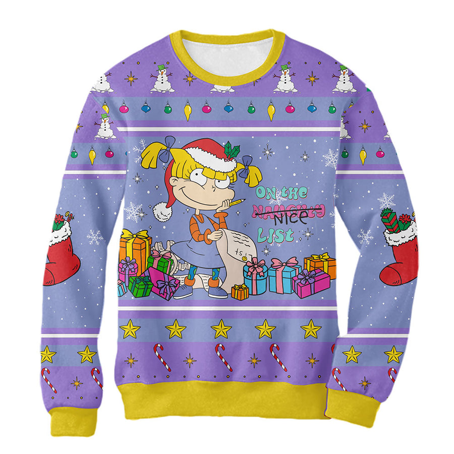Sudadera Navideña Lista De Angelica