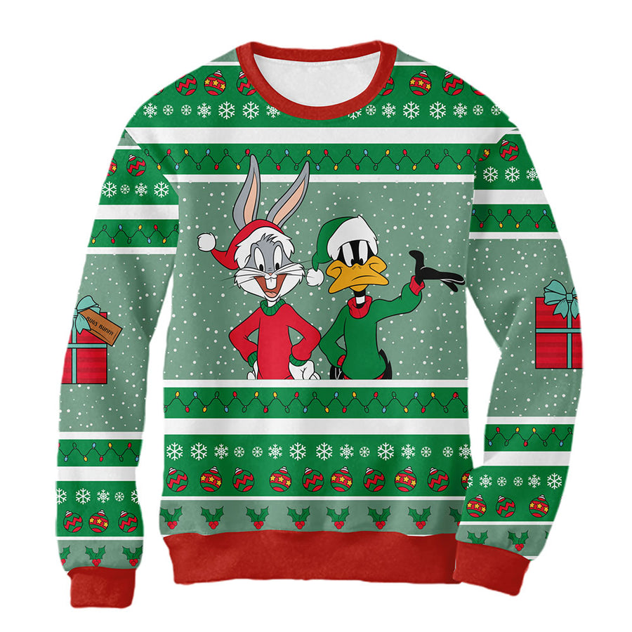 Sudadera Navideña Bugs And Daffy North Pole