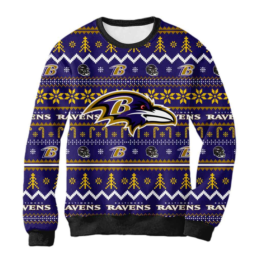 Sudadera Navideña Baltimore Ravens