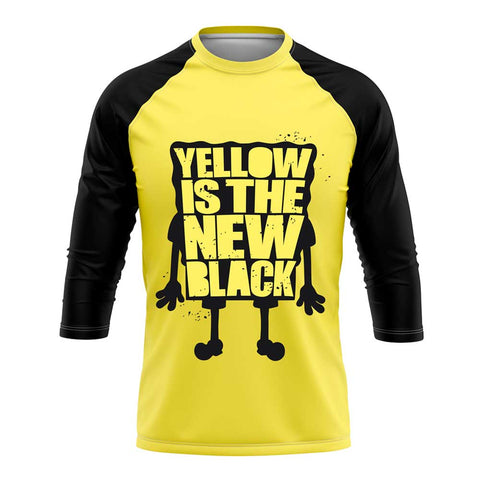 Playera Pijama Ranglan Black And Yellow