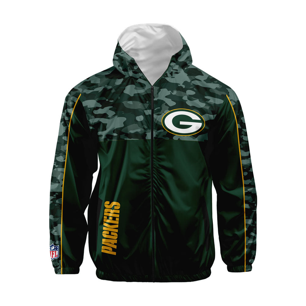 Bomber Jacket Green Bay Packers Camuflaje – QUIUBOLEE Bomber Jacket Green Bay Packers Camuflaje – QUIUBOLEE