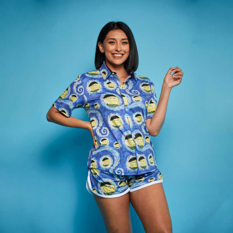 Conjunto Camisa Pijama Vincent Van Bob