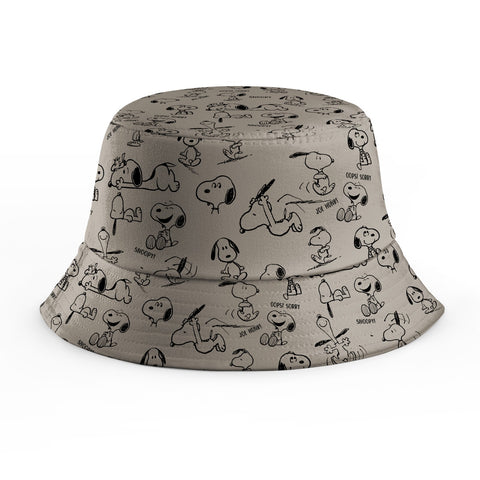 Bucket Hat Snoopy Brown