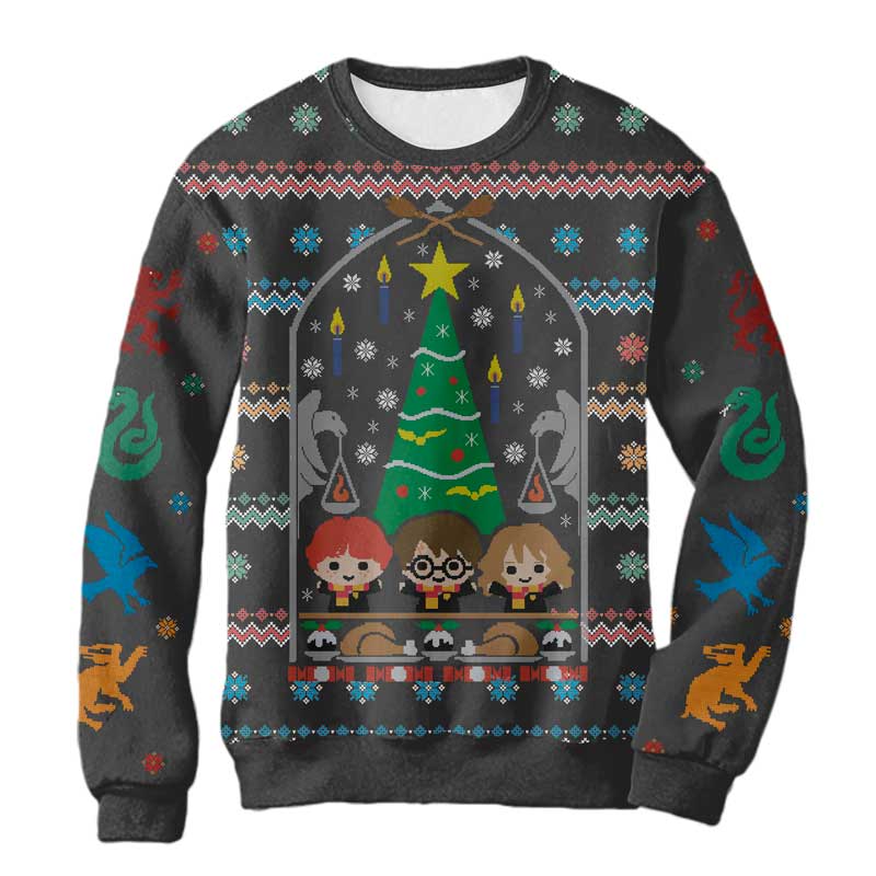 Sudadera Navideña Harry y Amigos Chibis