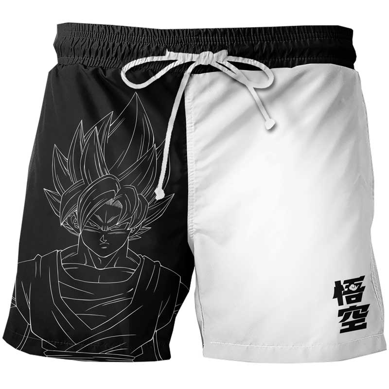 Traje de Baño Dragon Ball Goku Blanco y Negro