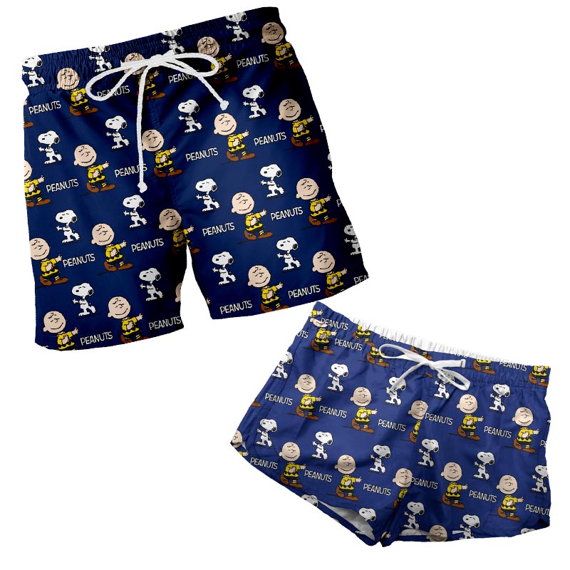 Short Pijama Snoopy, Charlie Brown Heart Friends