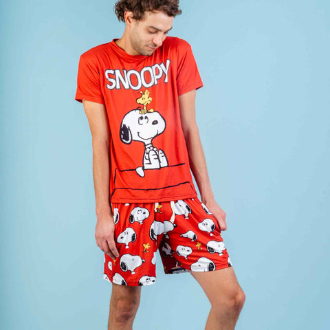 Playera Snoopy and Woodstock Red