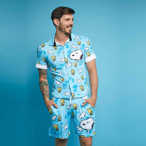 Conjunto Camisa Pijama Snoopy Preocupado