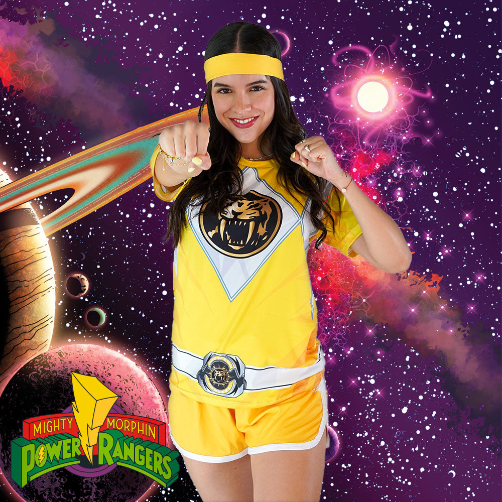 Conjunto Pijama Mighty Morphin Yellow Ranger