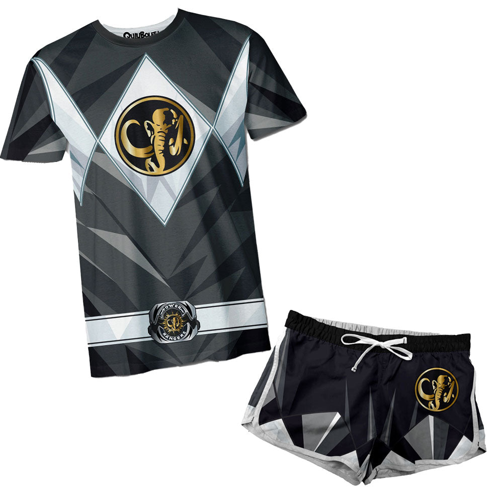 Conjunto Pijama Mighty Morphin Black Ranger