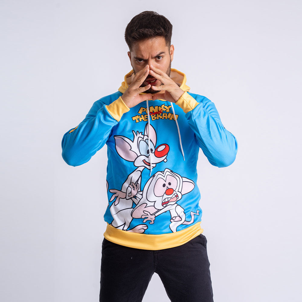 Sudadera Pinky Y Cerebro Blue