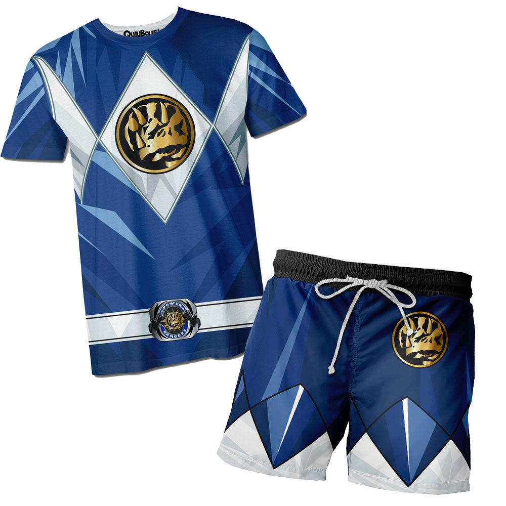 Conjunto Pijama Mighty Morphin Blue Ranger