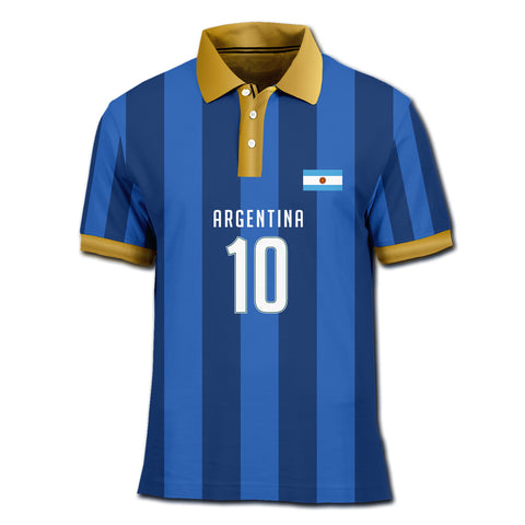 Playera Polo Argentina Retro