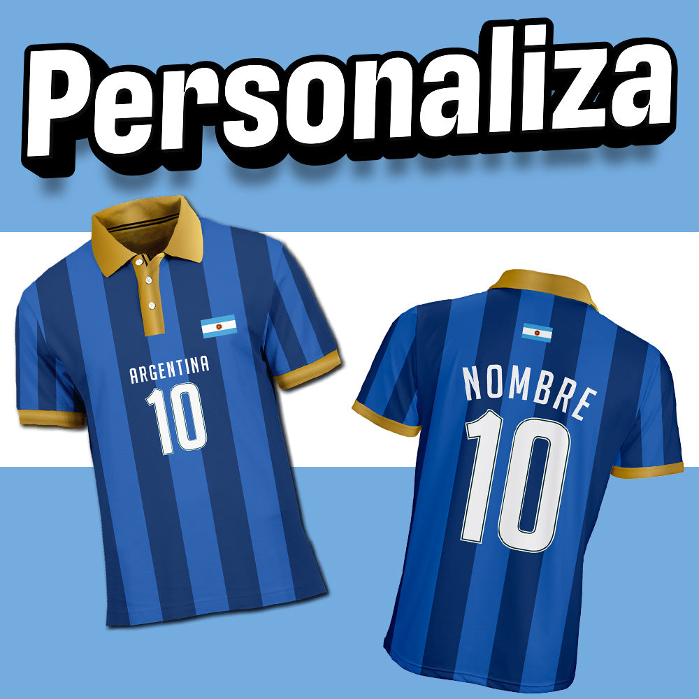 Playera Polo Argentina Retro