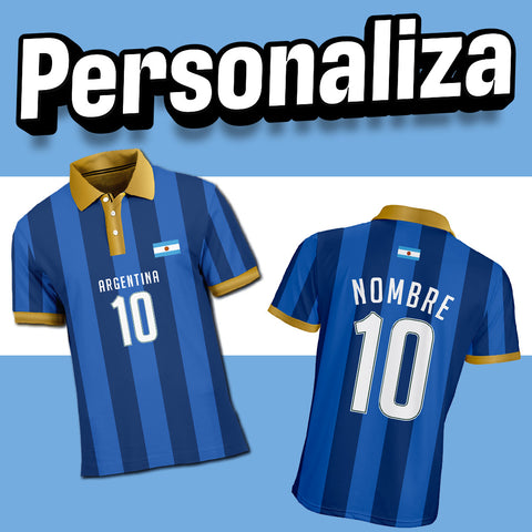 Playera Polo Argentina Retro