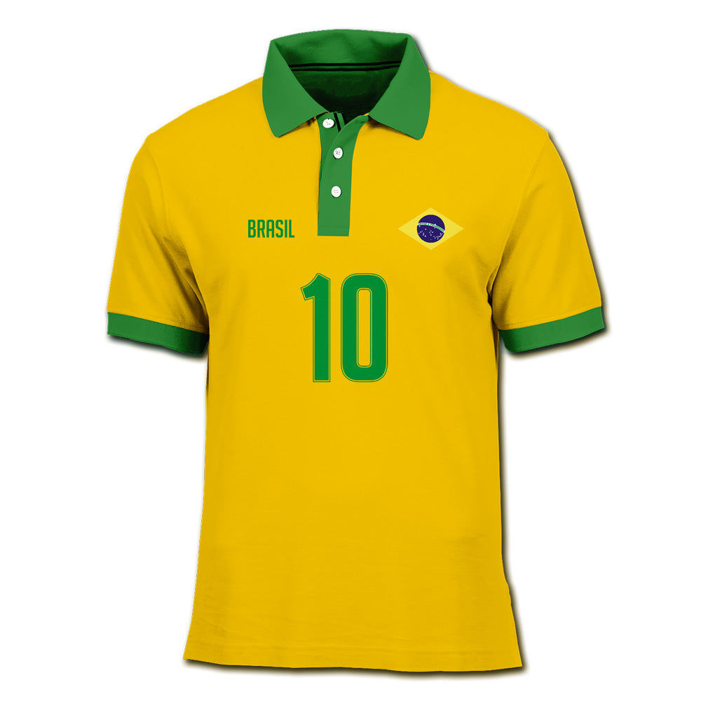 Playera Polo Brasil Retro