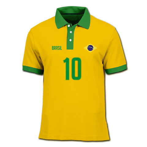 Playera Polo Brasil Retro