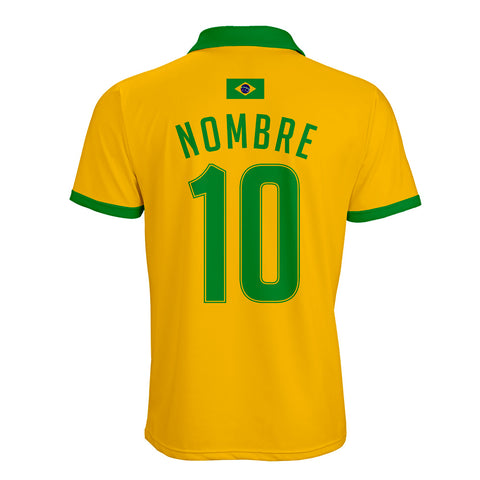 Playera Polo Brasil Retro