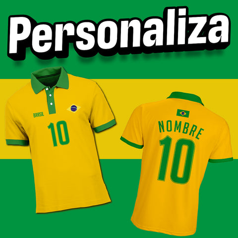 Playera Polo Brasil Retro