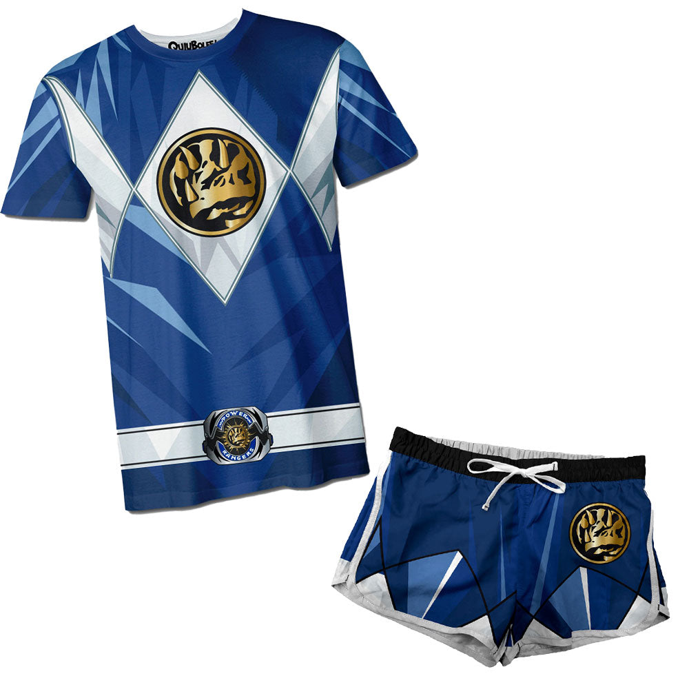 Conjunto Pijama Mighty Morphin Blue Ranger