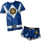 Conjunto Pijama Mighty Morphin Blue Ranger