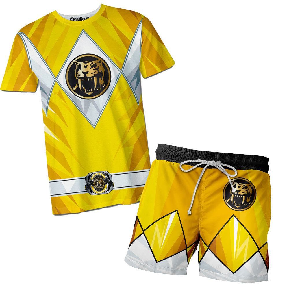 Conjunto Pijama Mighty Morphin Yellow Ranger