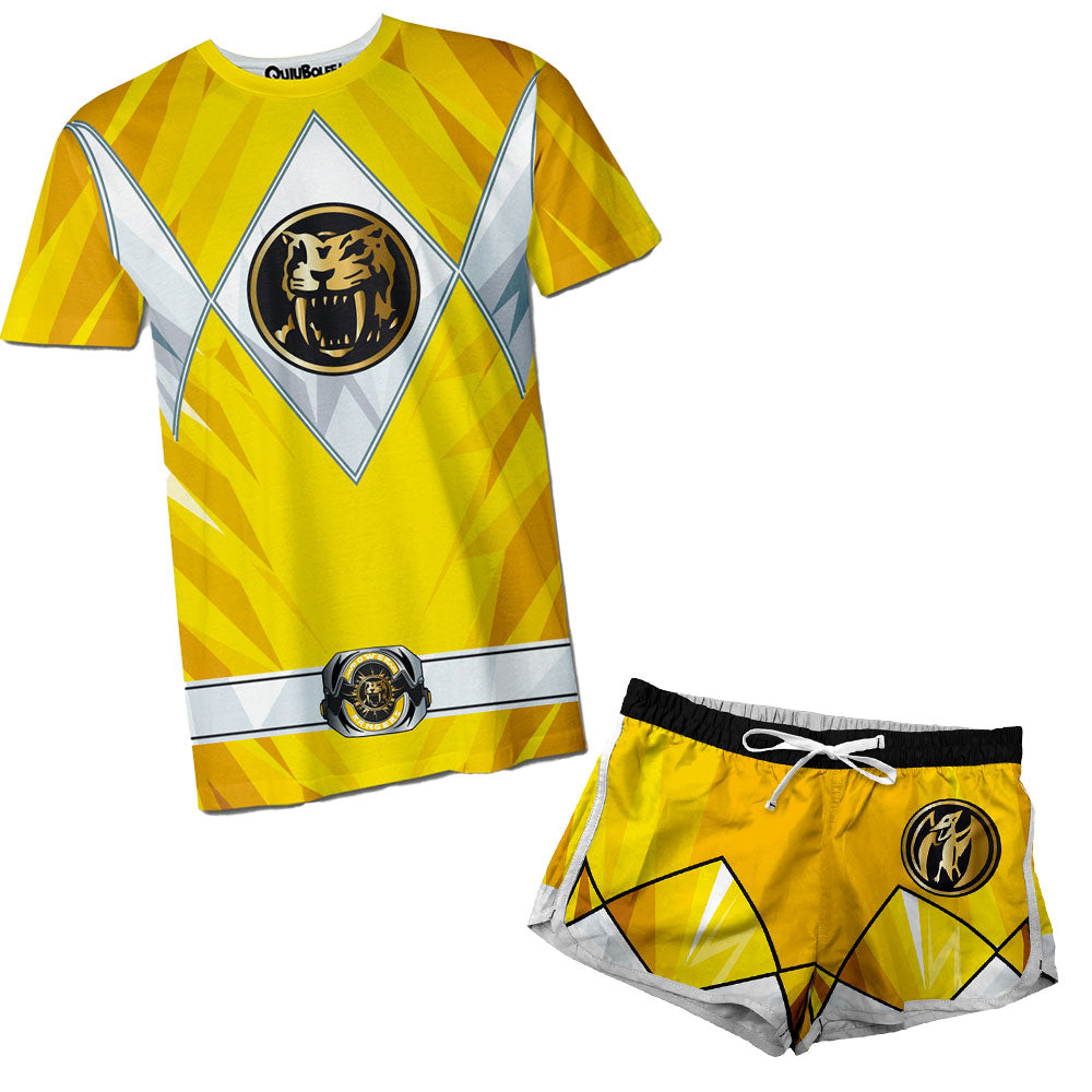 Conjunto Pijama Mighty Morphin Yellow Ranger