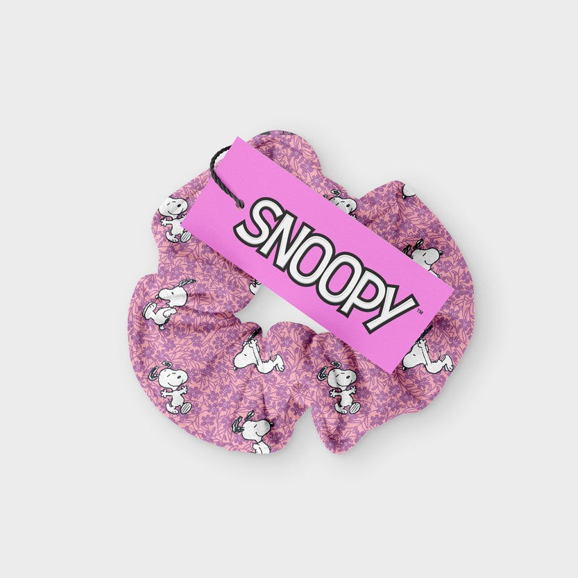 Scrunchy Snoopy Pink Flowers