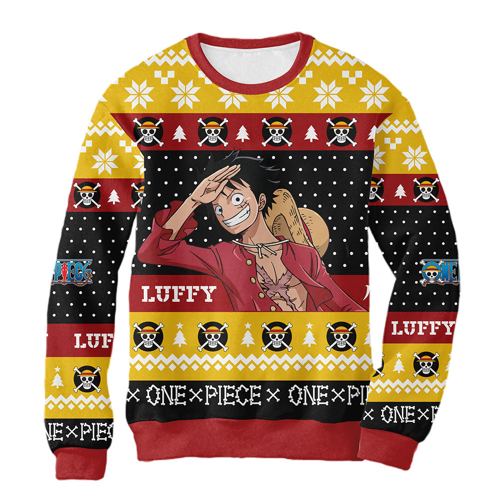 Sudadera Navideña Monkey D Luffy