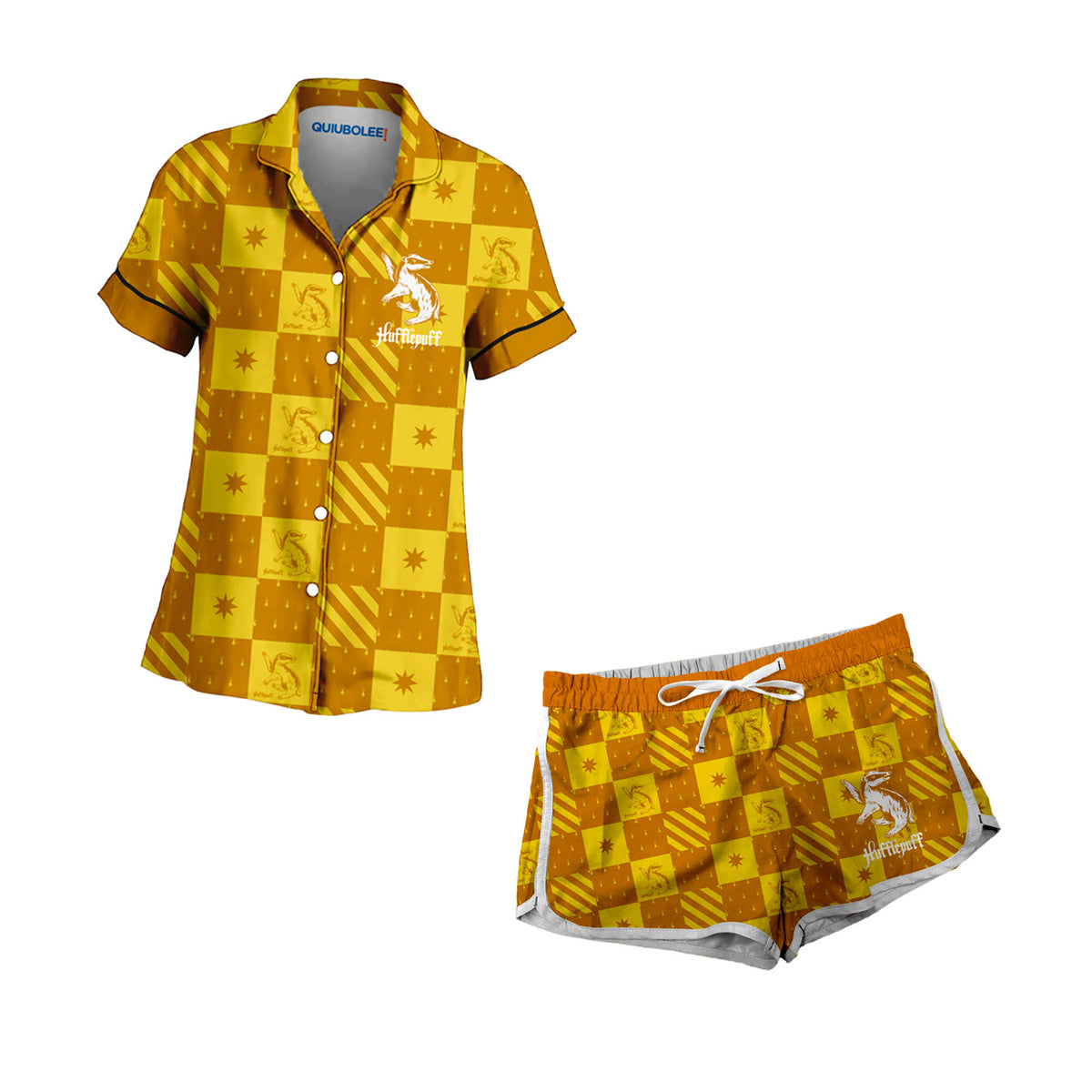 Conjunto Camisa Pijama Hufflepuff Magic