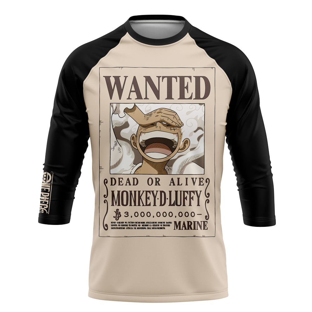Playera Pijama Ranglan One Piece Luffy Wanted