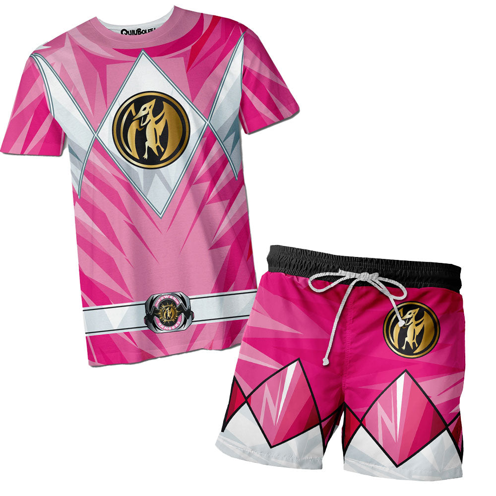 Conjunto Pijama Mighty Morphin Pink Ranger