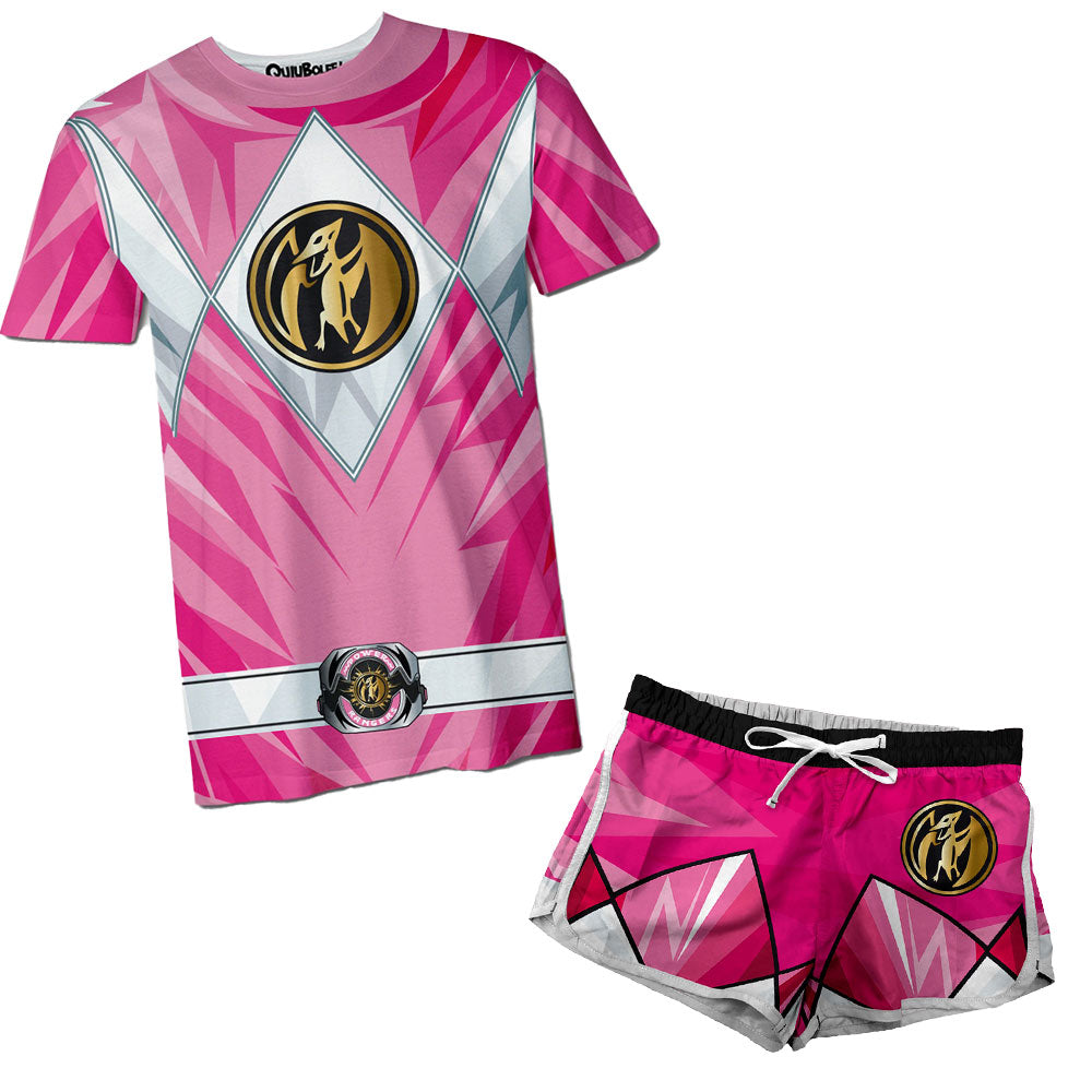 Conjunto Pijama Mighty Morphin Pink Ranger
