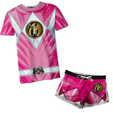 Conjunto Pijama Mighty Morphin Pink Ranger