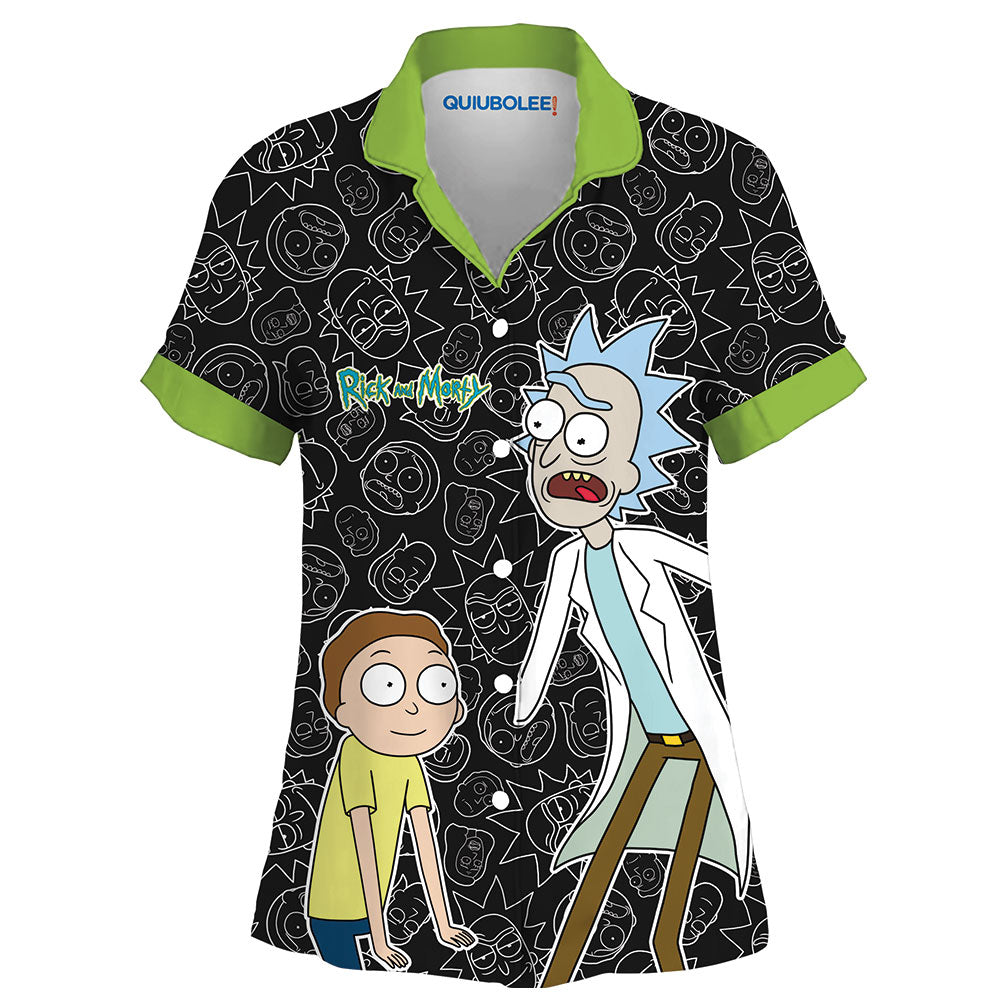 Camisa Pijama Rick y Morty Black