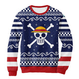 Sudadera Navideña One Piece Mugiwara Blue