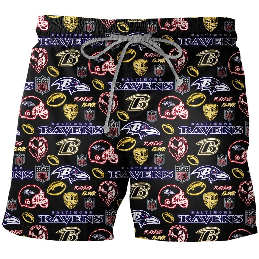 Traje De Baño Hombre Ravens Neon