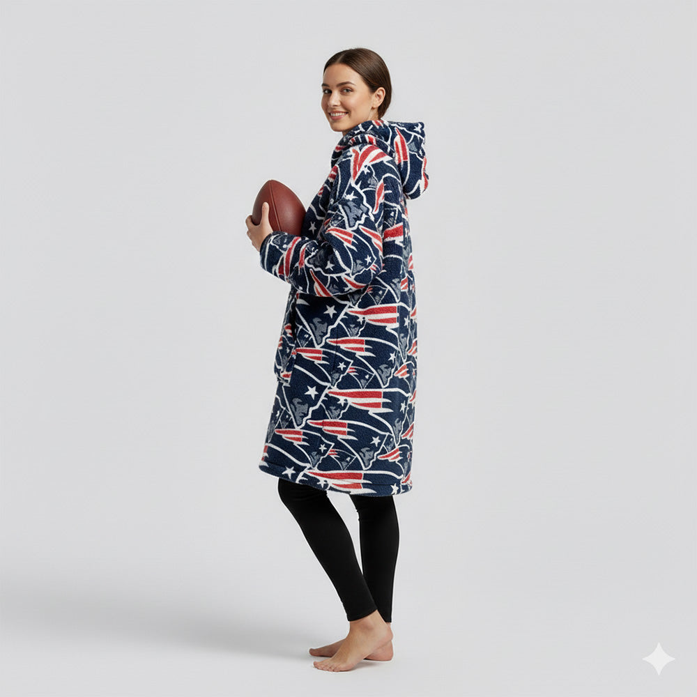 Sudaderota New England Patriots MaxiLogo