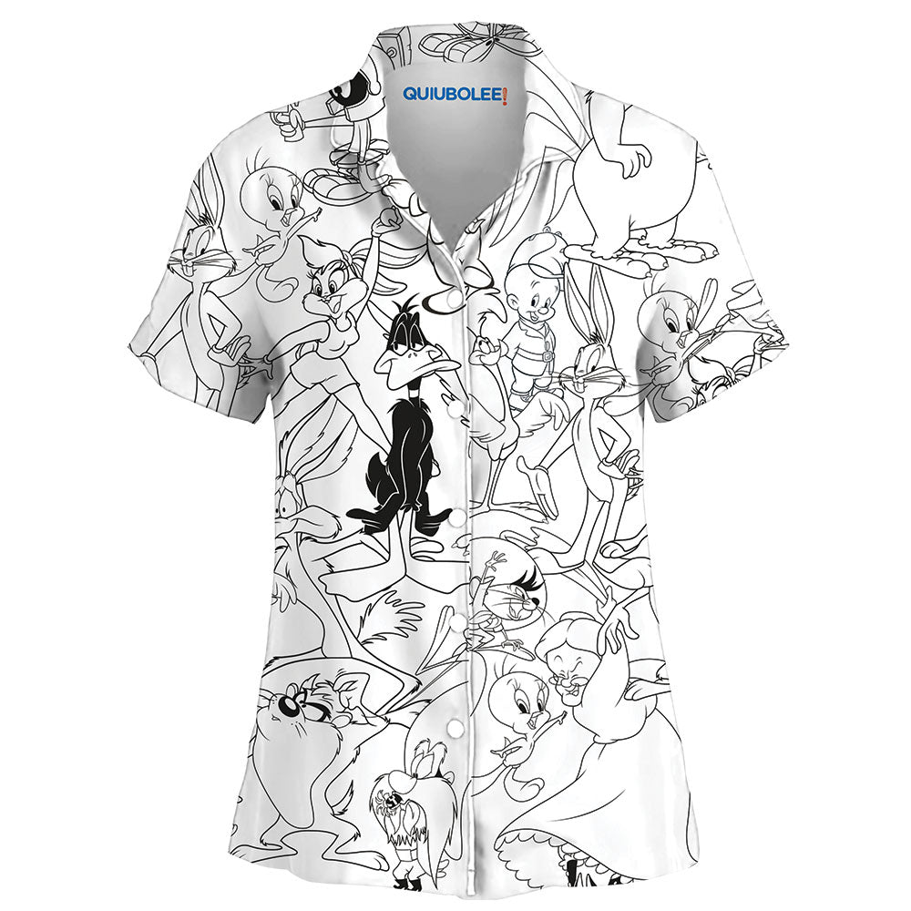 Camisa Pijama Looney Black And White