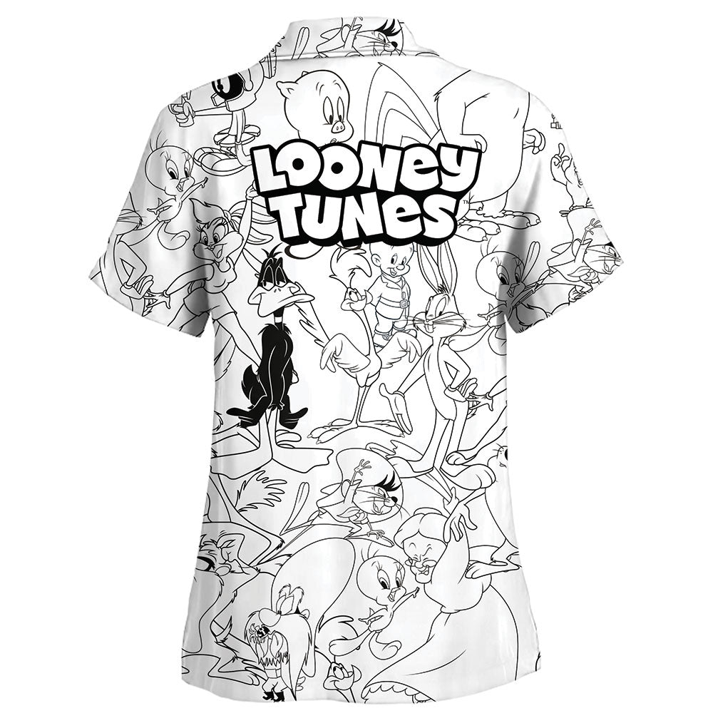Camisa Pijama Looney Black And White