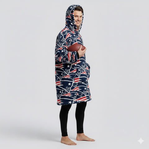 Sudaderota New England Patriots MaxiLogo