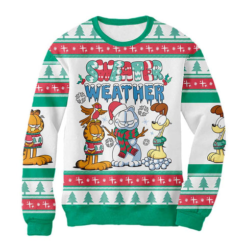 Sudadera Navideña Garfield Sweater Weather