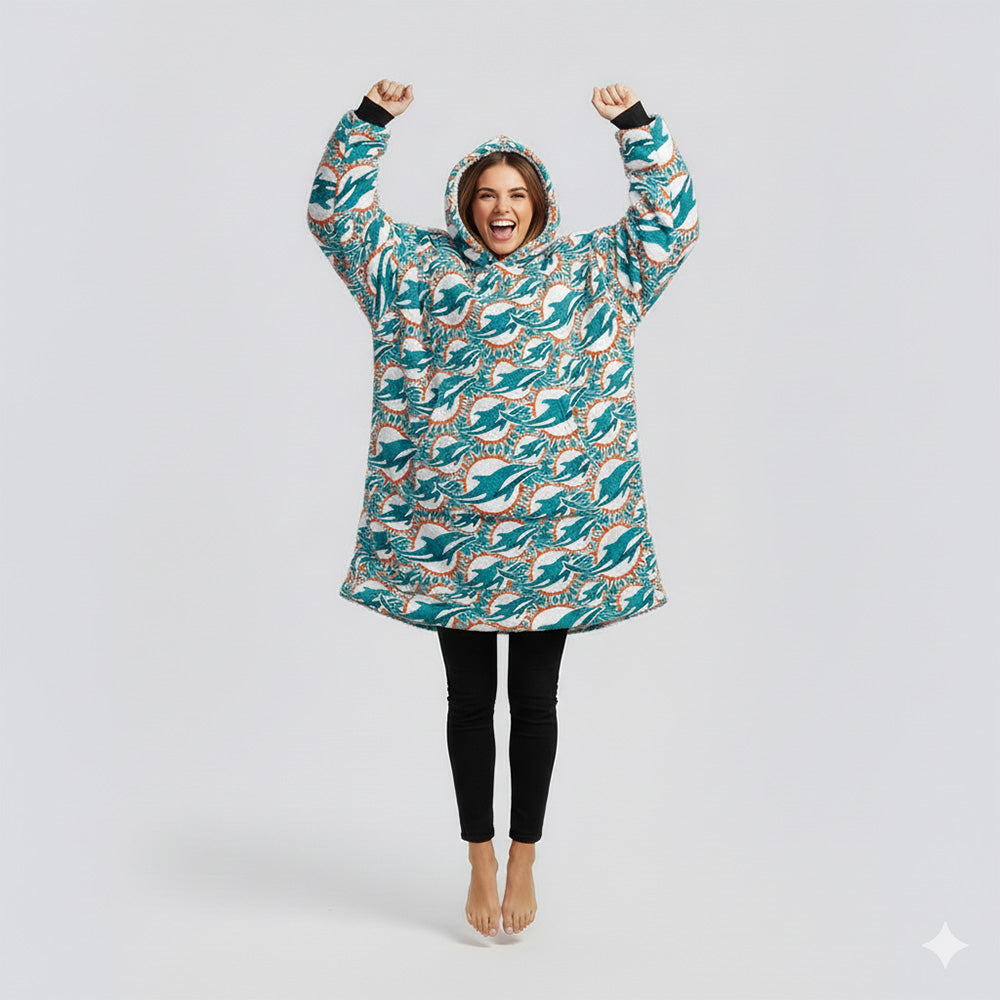 Sudaderota Miami Dolphins MaxiLogo