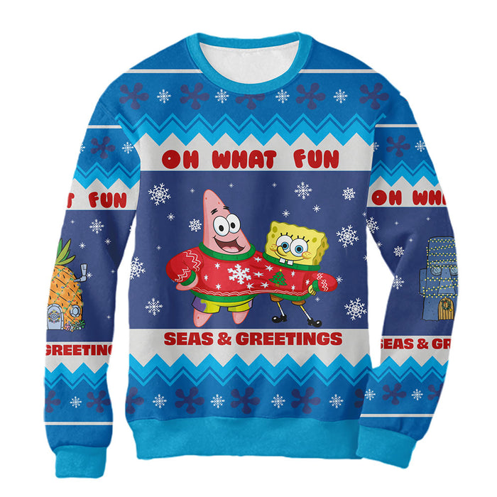 Sudadera Navideña Bob Esponja Holiday Fun