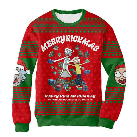 Sudadera Navideña Rick y Morty Merry Rickmas