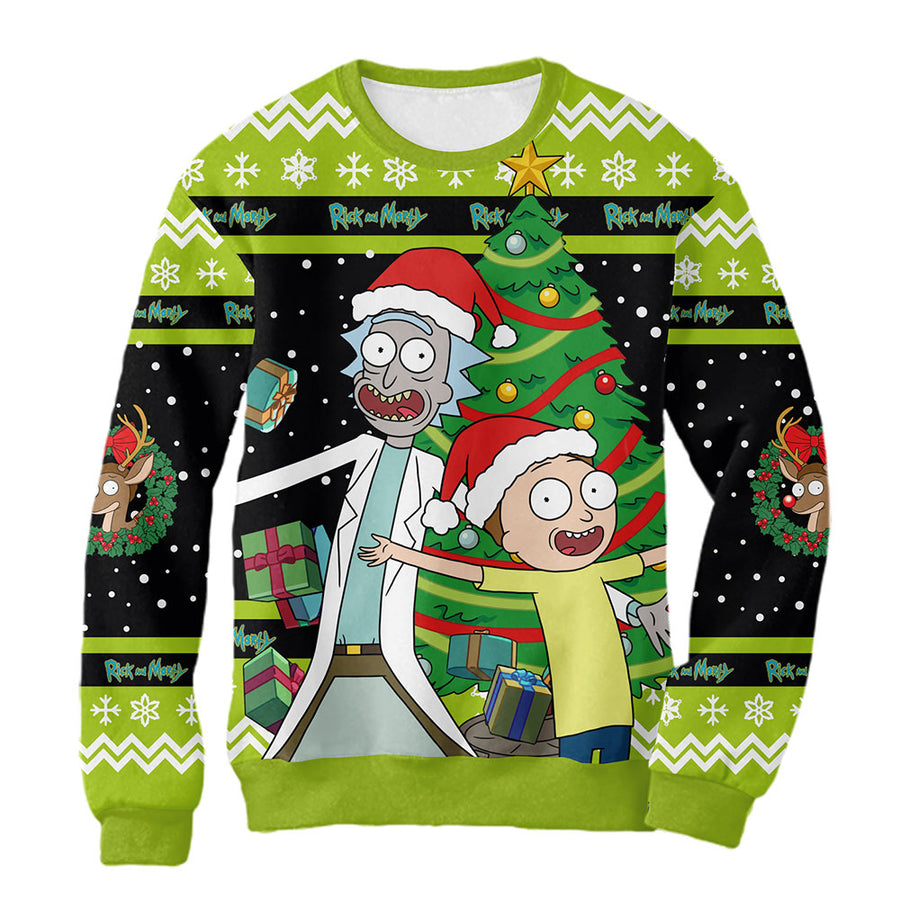 Sudadera Navideña Rick Y Morty Christmas