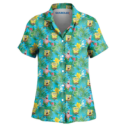 Camisa Pijama Bob Esponja y Patricio Tropical