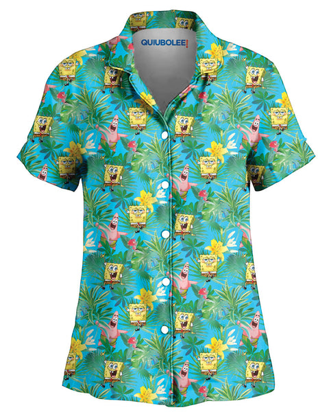 Camisa Pijama Bob Esponja y Patricio Tropical