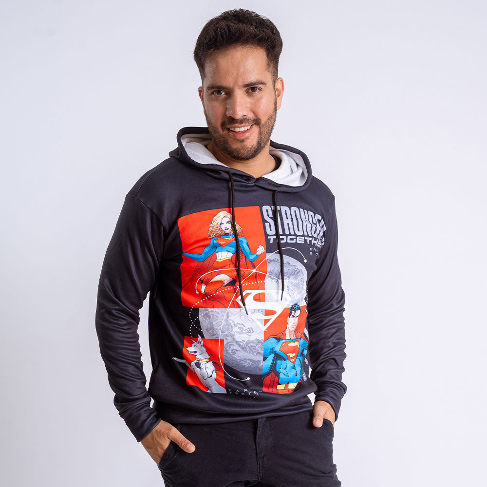 Sudadera Superman Y Supergirl